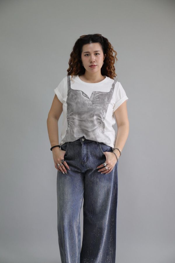 【EASE】不易皺設計感背心T-白 