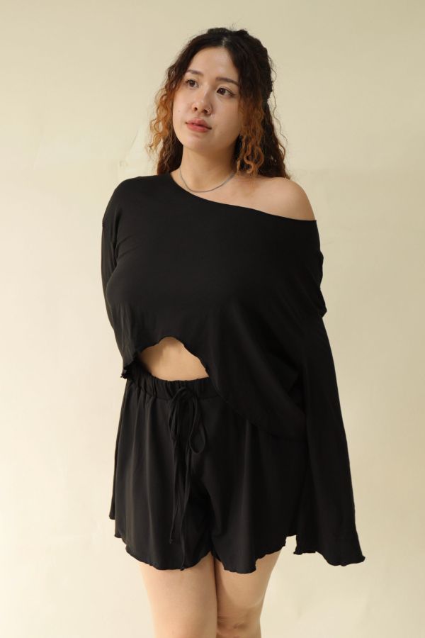 木耳邊簡約居家兩件套裝 