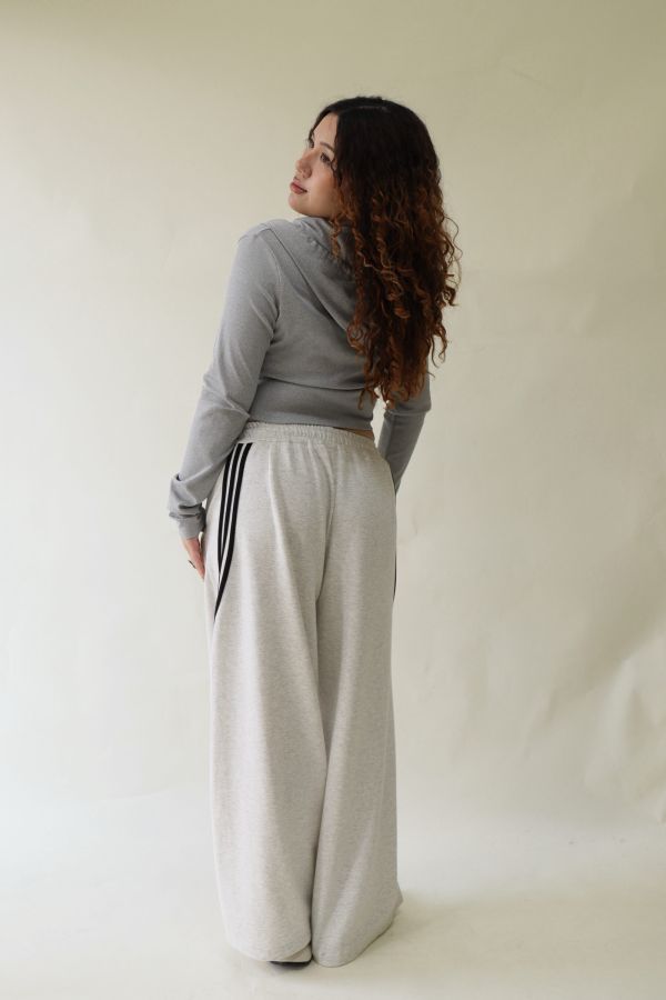 【EASE】這件超神撞色高腰棉褲-灰 