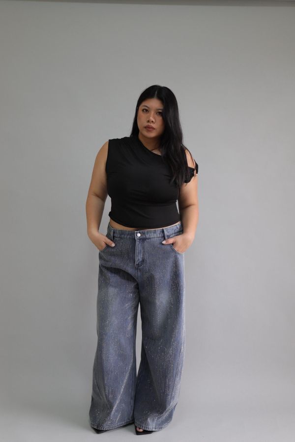 【EASE】厚磅星空彎刀褲 