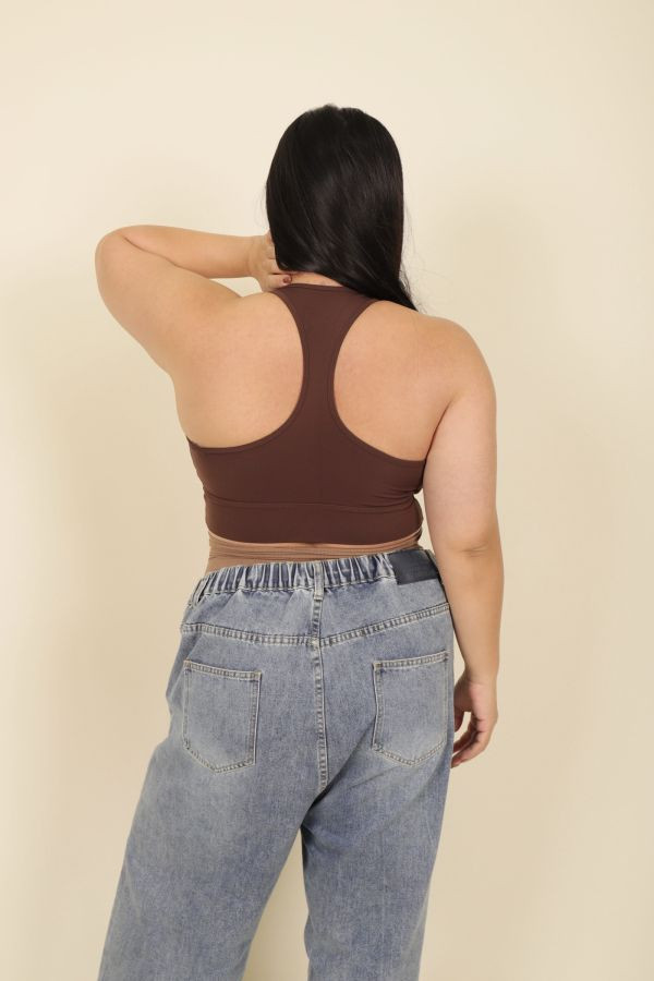 【出清】大胸沒問題工字美背運動內衣 (藍、咖、黃) 