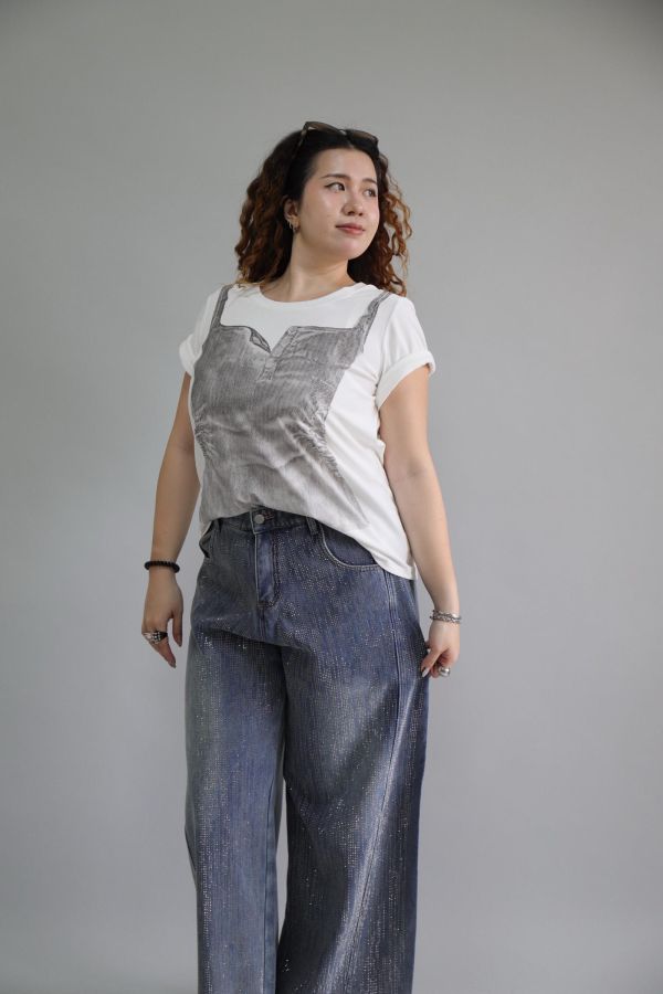 【EASE】不易皺設計感背心T-白 