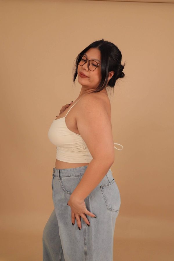 【門市試穿品】自帶腰身美背平口運動內衣 