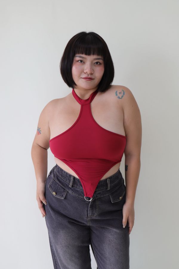 超級辣妹暗紅小背心(紅) 