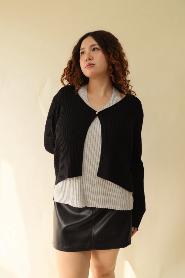 假兩件針織上衣 