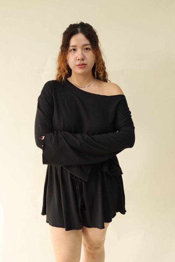 木耳邊簡約居家兩件套裝 