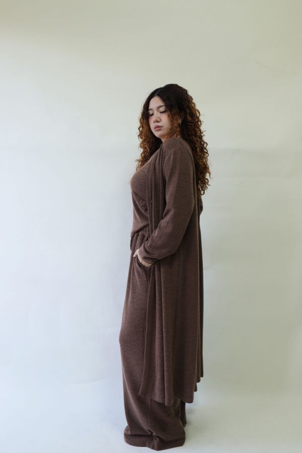 【EASE】新年封神超修身針織三件套-焦糖 