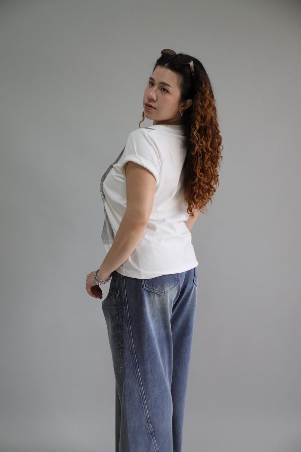 【EASE】不易皺設計感背心T-白 