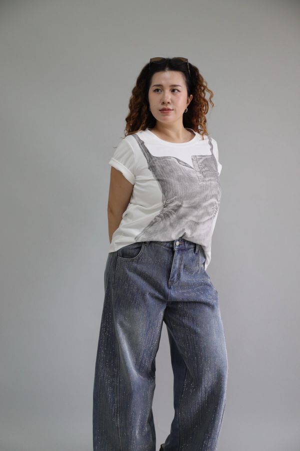 【EASE】不易皺設計感背心T-白 