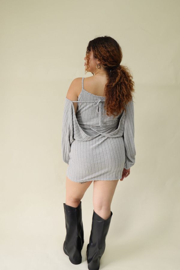 純慾感假兩件顯瘦洋裝 