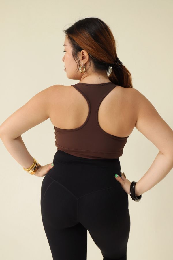 大胸沒問題工字美背運動內衣 (藍、咖、黃) 