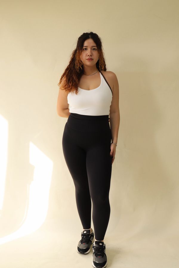 裸肌感高腰健身褲 