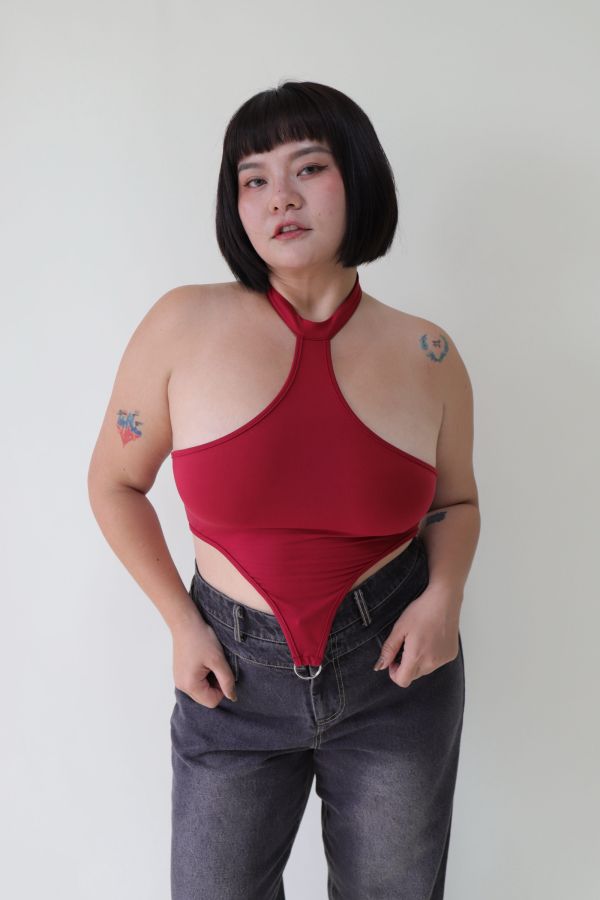 超級辣妹暗紅小背心(紅) 
