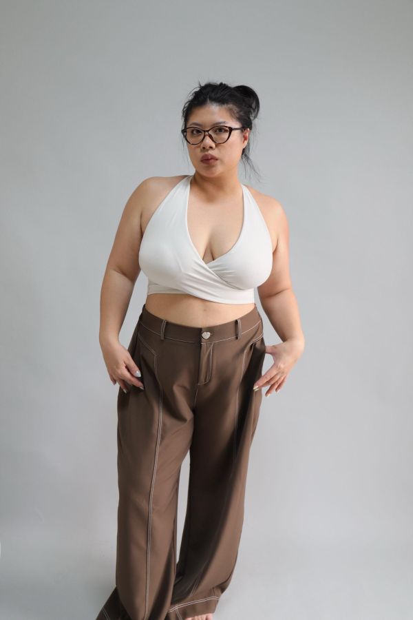 美胸交叉固定杯運動內衣 