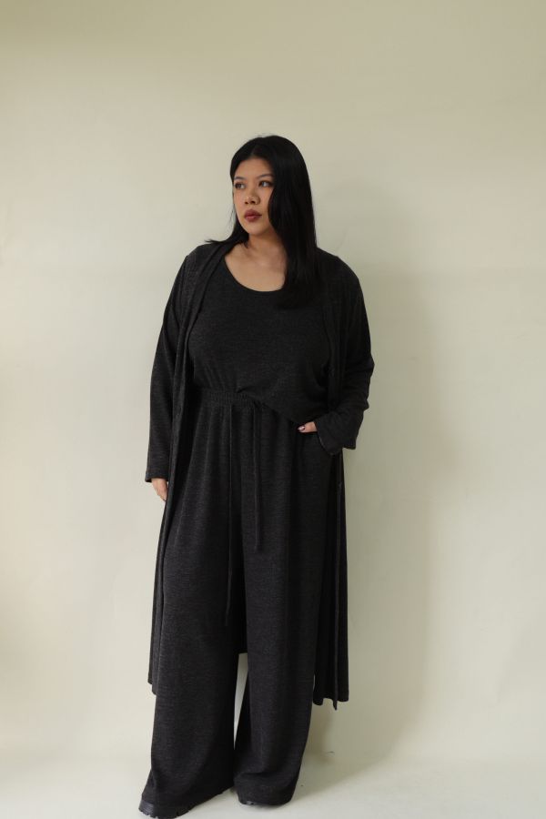 【EASE】新年封神超修身針織三件套-深灰 