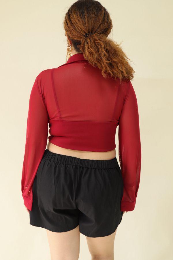 【門市試穿品】好辣深V魚骨收腰上衣 