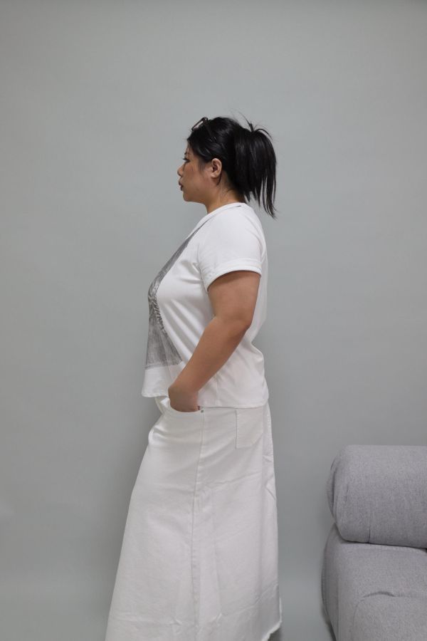 【EASE】不易皺設計感背心T-白 