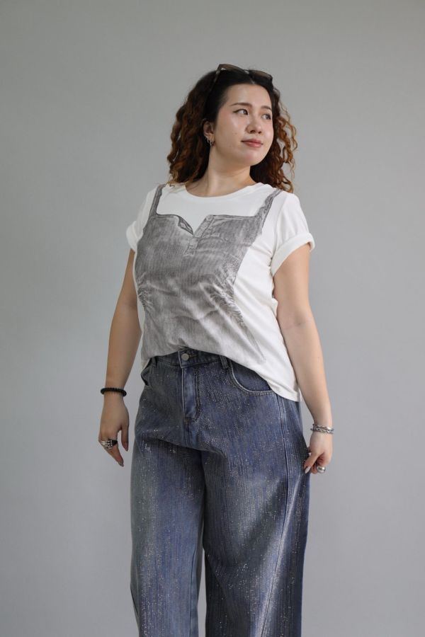 【EASE】不易皺設計感背心T-白 