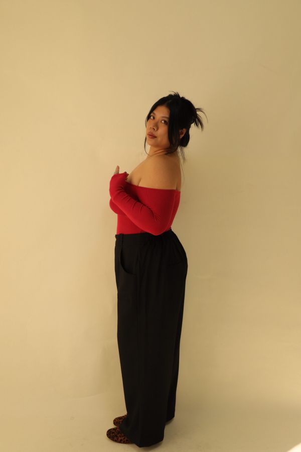 【EASE】長腿系修胯斜紋直筒褲(黑) 