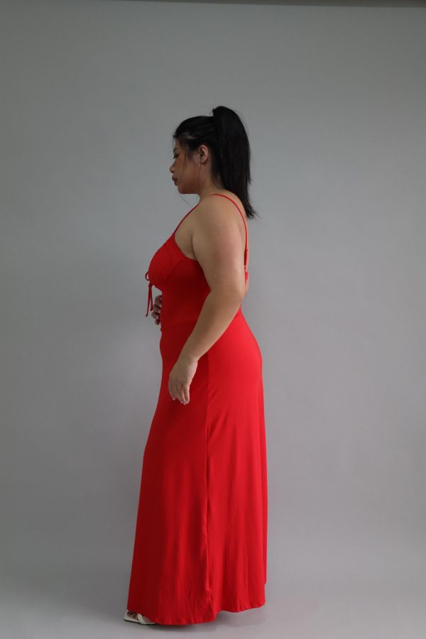 浪漫收腰細肩帶洋裝 