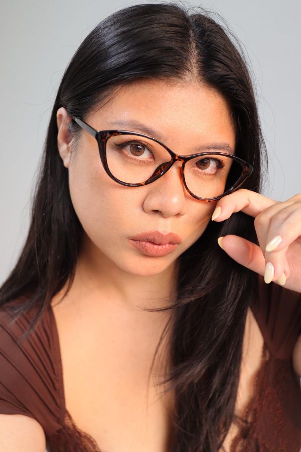 【寬圓臉友善】時髦貓眼-14.9CM鏡框 (送磁吸收納盒) 