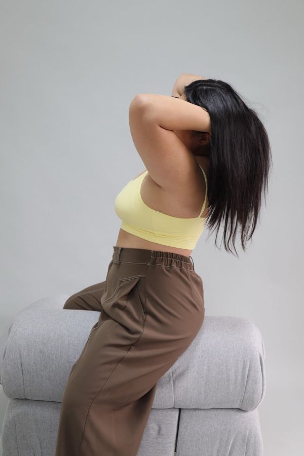 舒芙蕾2.0固定杯運動內衣-奶黃、灰 