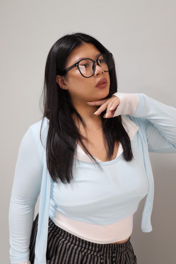 【寬圓臉友善】小臉天花板-15.5CM鏡框 (送磁吸收納盒) 