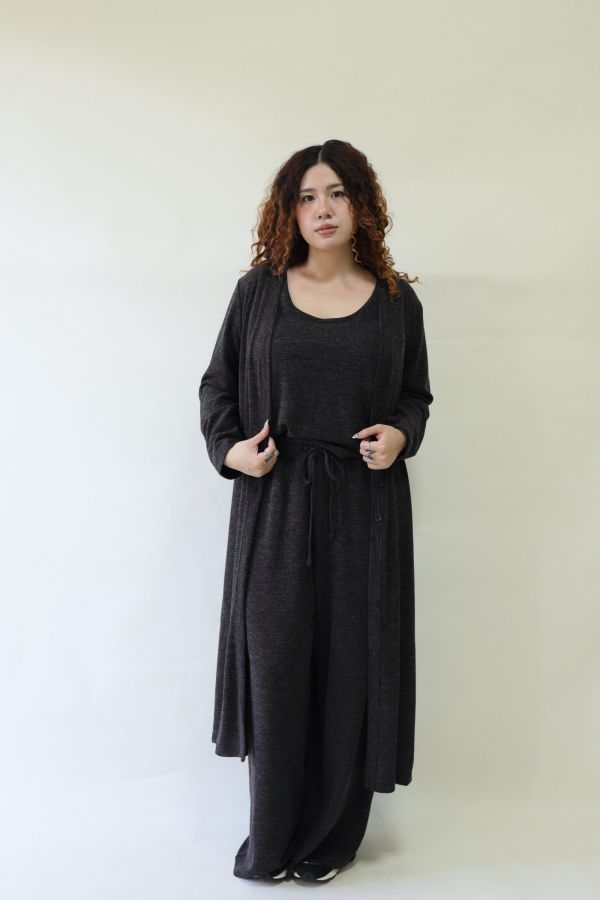 【EASE】新年封神超修身針織三件套-深灰 