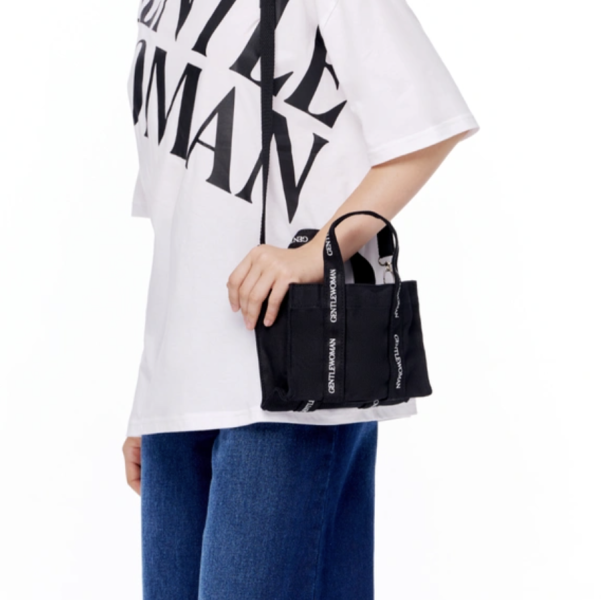 GW 帆布兩用托特包 ( 白色／黑色） 