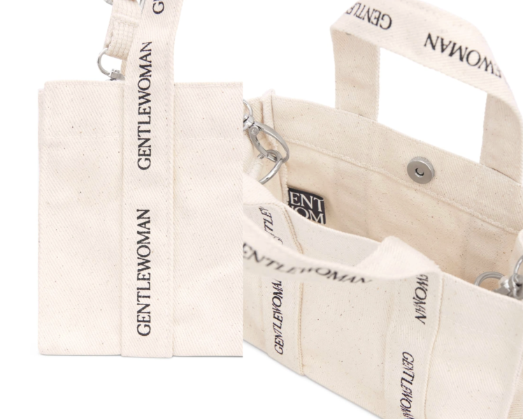 GW 帆布兩用托特包 ( 白色／黑色） 