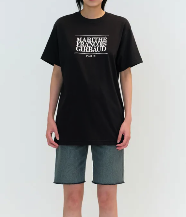 Marithé François Girbaud 經典款LOGO TEE 黑色男女同款 