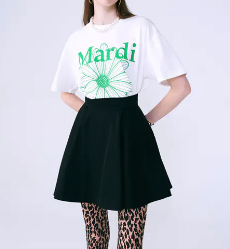 MARDI MERCREDI 印花短TEE 白色 經典小雛菊 