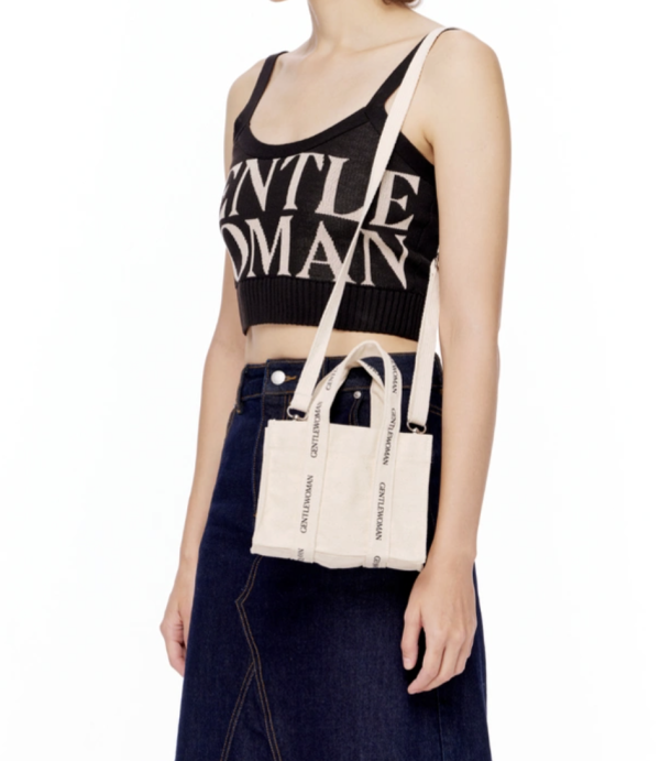 GW 帆布兩用托特包 ( 白色／黑色） 