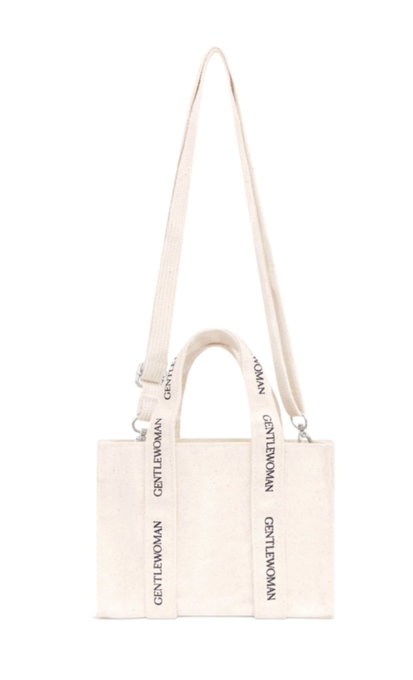 GW 帆布兩用托特包 ( 白色／黑色） 