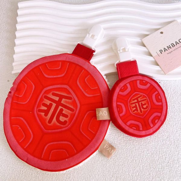 PANBAO手作-紅龜粿手帕巾 