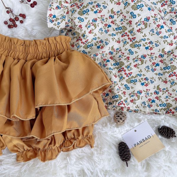 雪紡蛋糕褲裙套裝