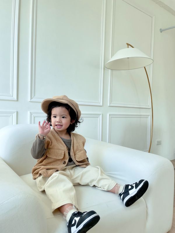 粗條復古燈芯絨背心