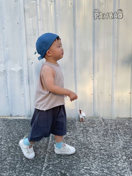 男寶不修邊幅寬版休閒背心 