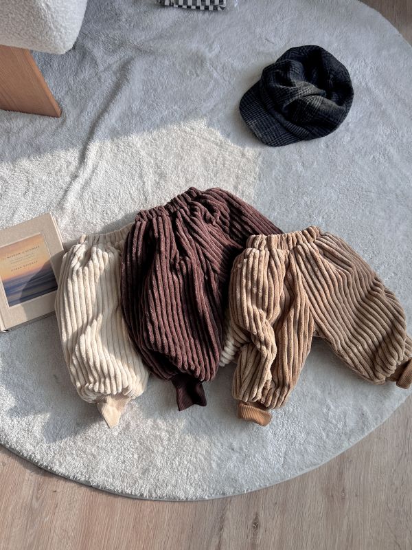 燈心絨復古內刷毛套裝