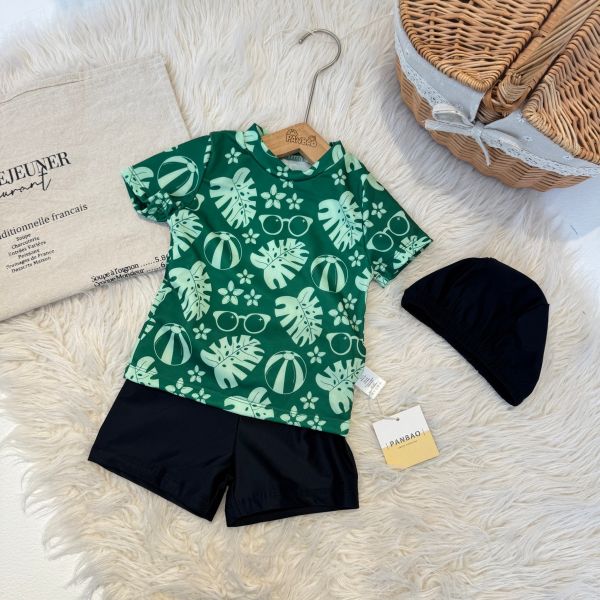 男童夏威夷風兩件式泳衣 