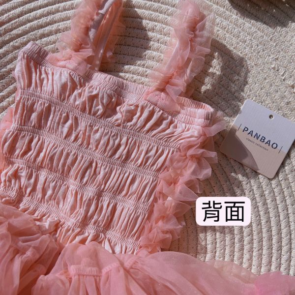 週歲禮服-連身網紗蓬蓬公主裙 