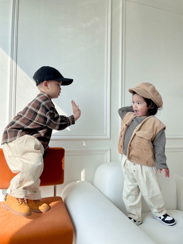 粗條復古燈芯絨背心