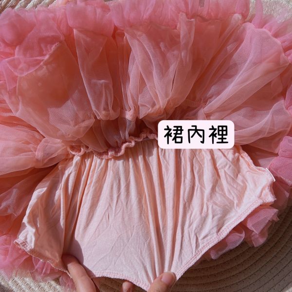 週歲禮服-連身網紗蓬蓬公主裙 