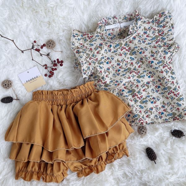 雪紡蛋糕褲裙套裝