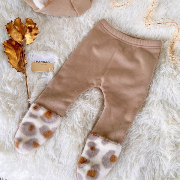 BABY冬款熊耳帽連身哈衣 