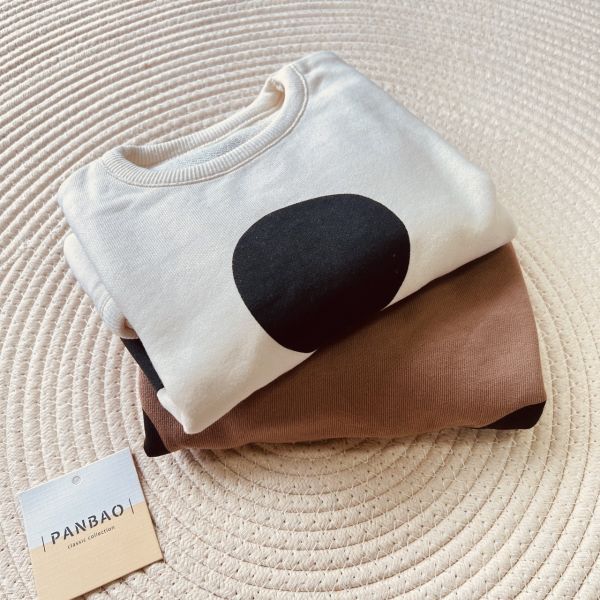 Baby珍奶大圓點包屁爬爬服 