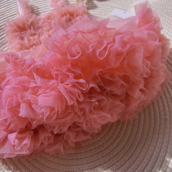 週歲禮服-連身網紗蓬蓬公主裙 