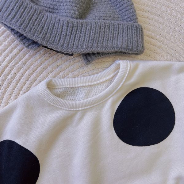 Baby珍奶大圓點包屁爬爬服 