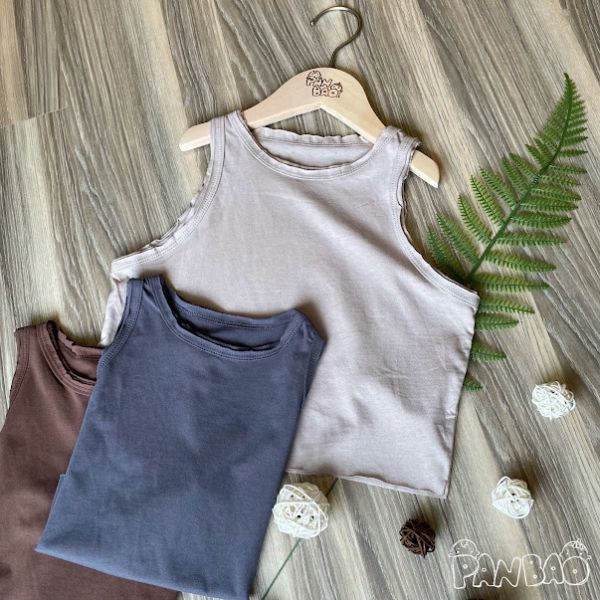 男寶不修邊幅寬版休閒背心 