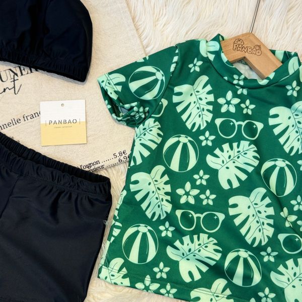 男童夏威夷風兩件式泳衣 